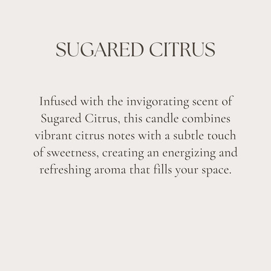 Sugared citrus christian candle by rooted candle co