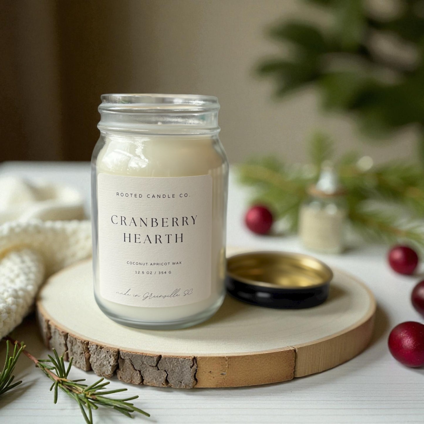 Cranberry Hearth Candle