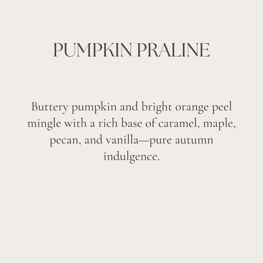Pumpkin praline fall clean burning candle by rooted candle co