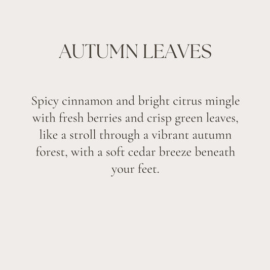 Autumn leaves fall christian clean burning candle by rooted candle co